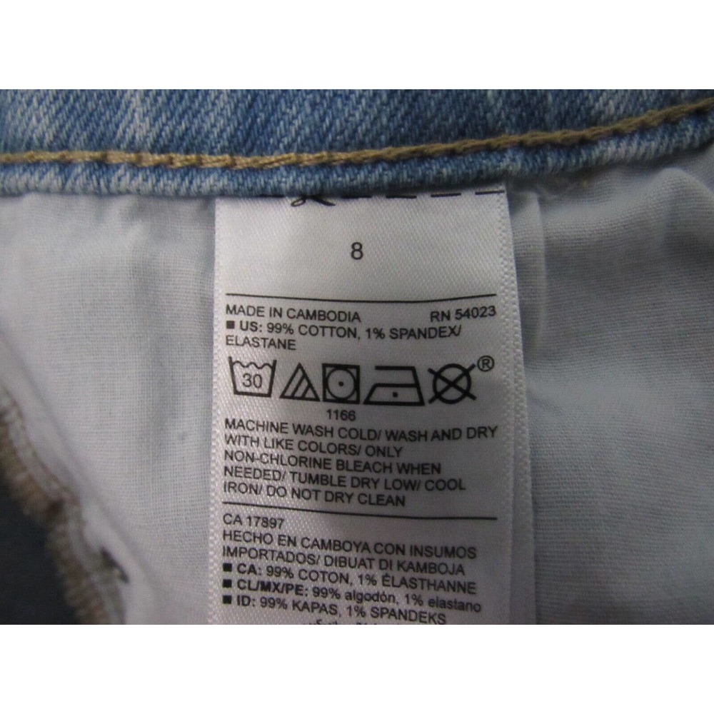 Old Navy Women Jean Shorts Size 8 Blue Midrise Boyfriend Distressed Cuffed Denim - Picture 4 of 4